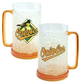 Baltimore Orioles Crystal Freezer Mug Set of 4