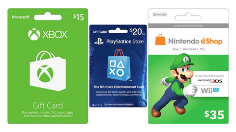 Direct Gaming Gift Cards for Xbox, Playstation and Nintendo