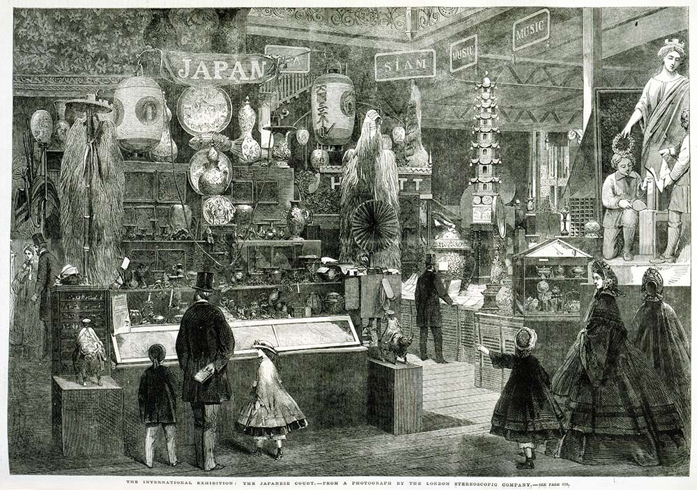 The Japan stand at the London World Fair, 1862