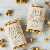 Personalized Carmel Corn Wedding Favors.