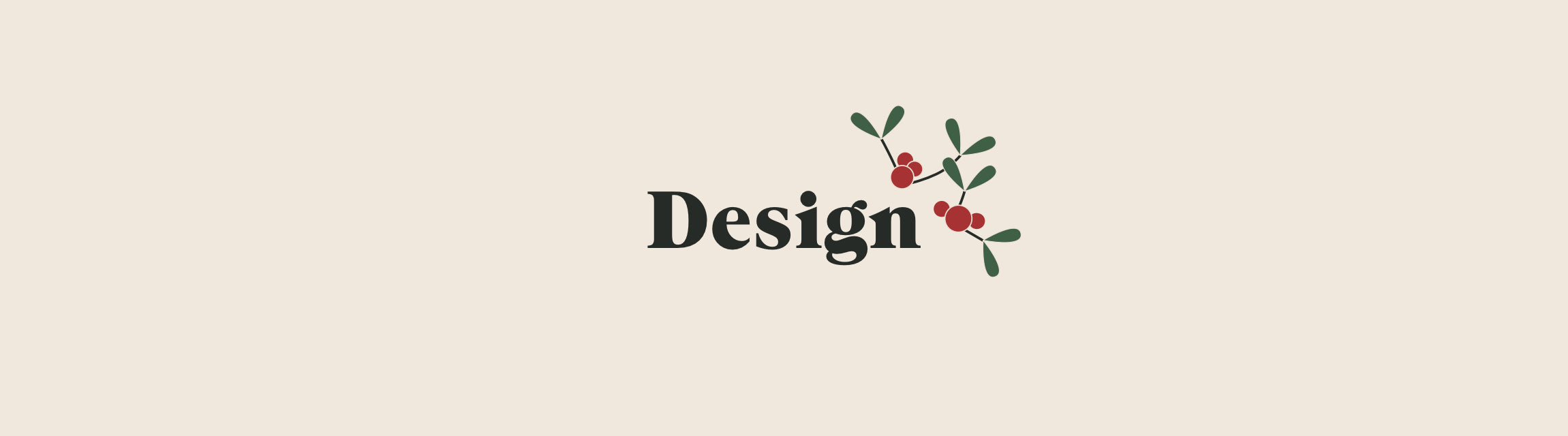 Design title with mistletoe icon