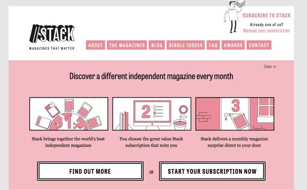 Stack magazine subscription website