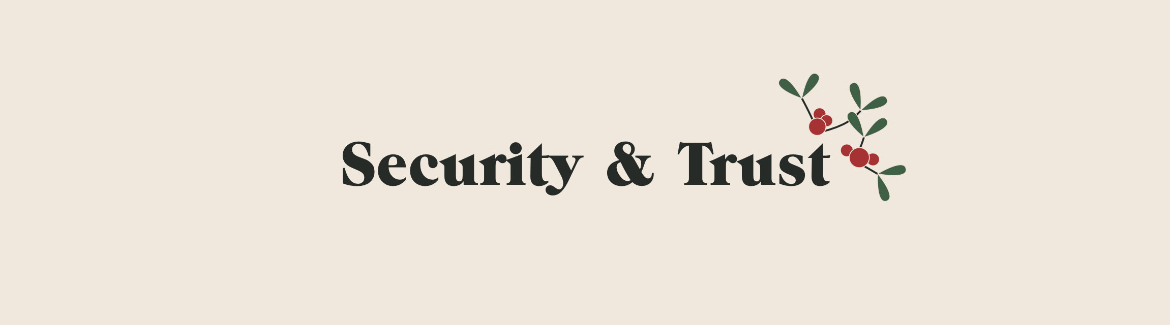 Security & Trust title with mistletoe icon