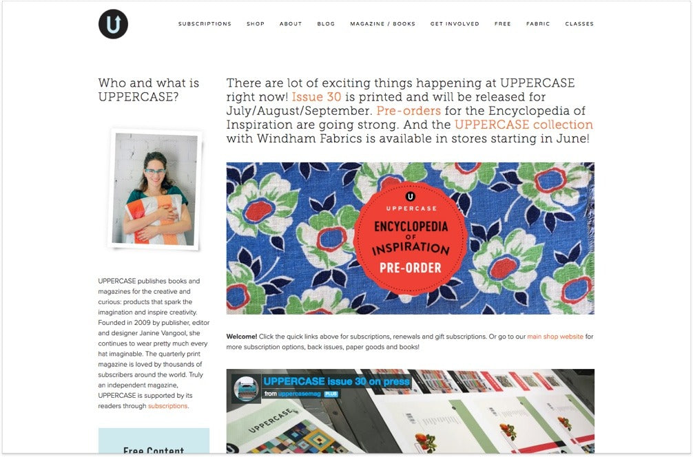 Uppercase Magazine's online store