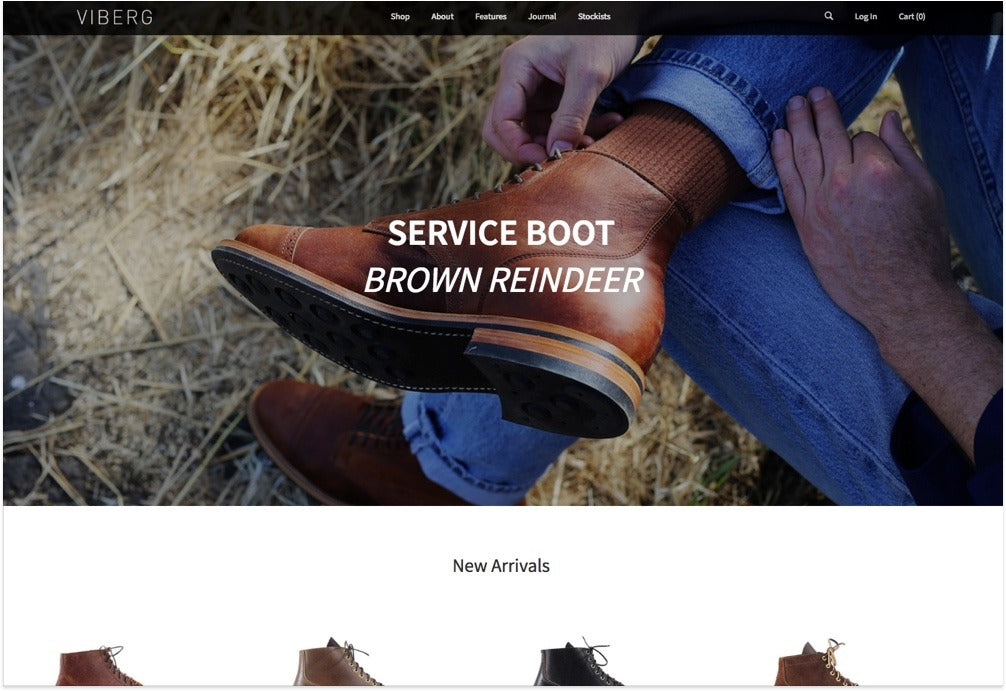 Viberg Boots' online store