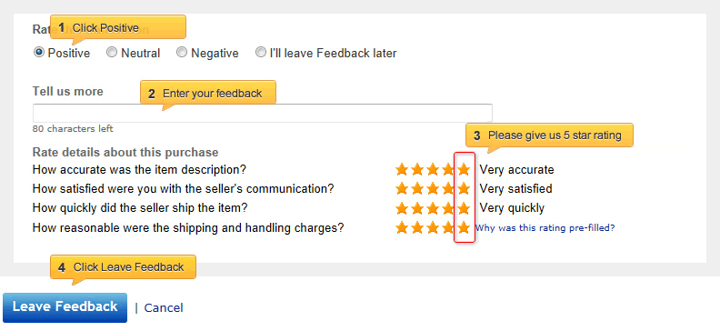 ebay feedback and rating section