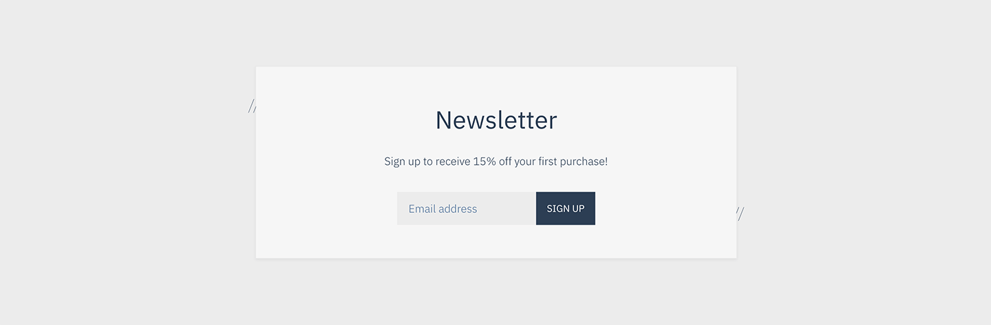 Reach Shopify theme newsletter section