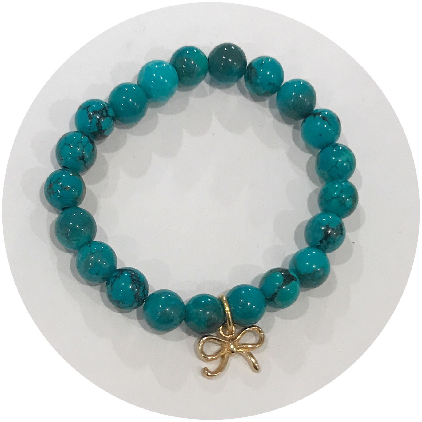 Mini Green Turquoise with Gold Bow *For NewBorns*