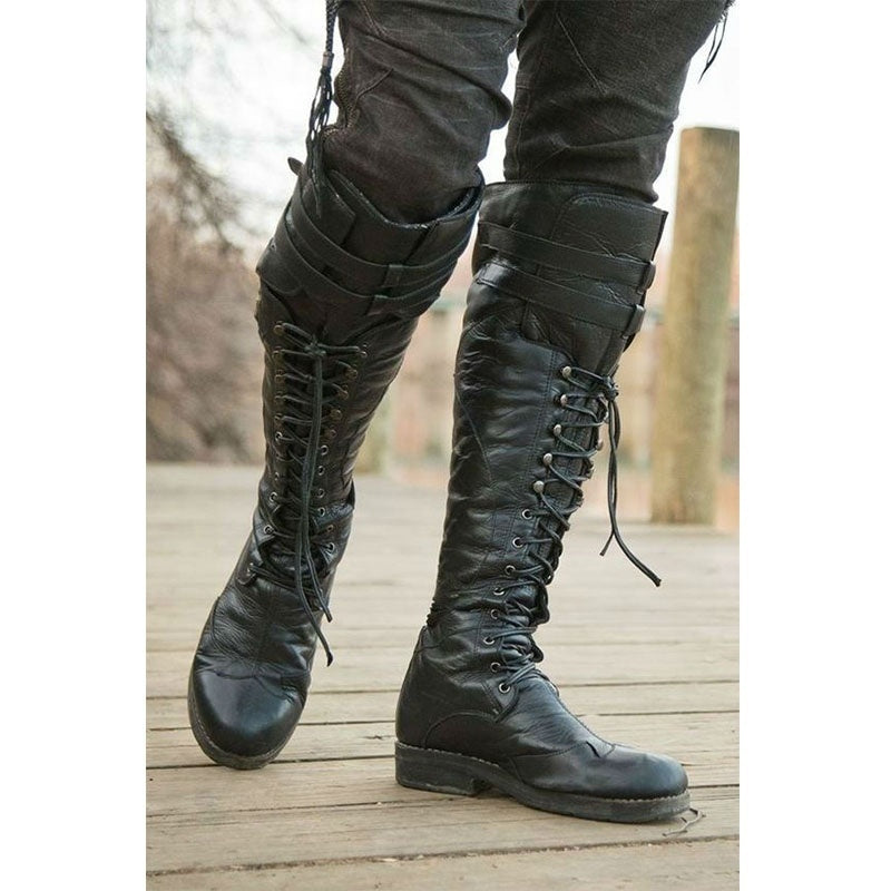 men's high boots lace up