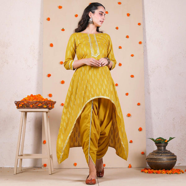 dhoti salwar with frock kurti