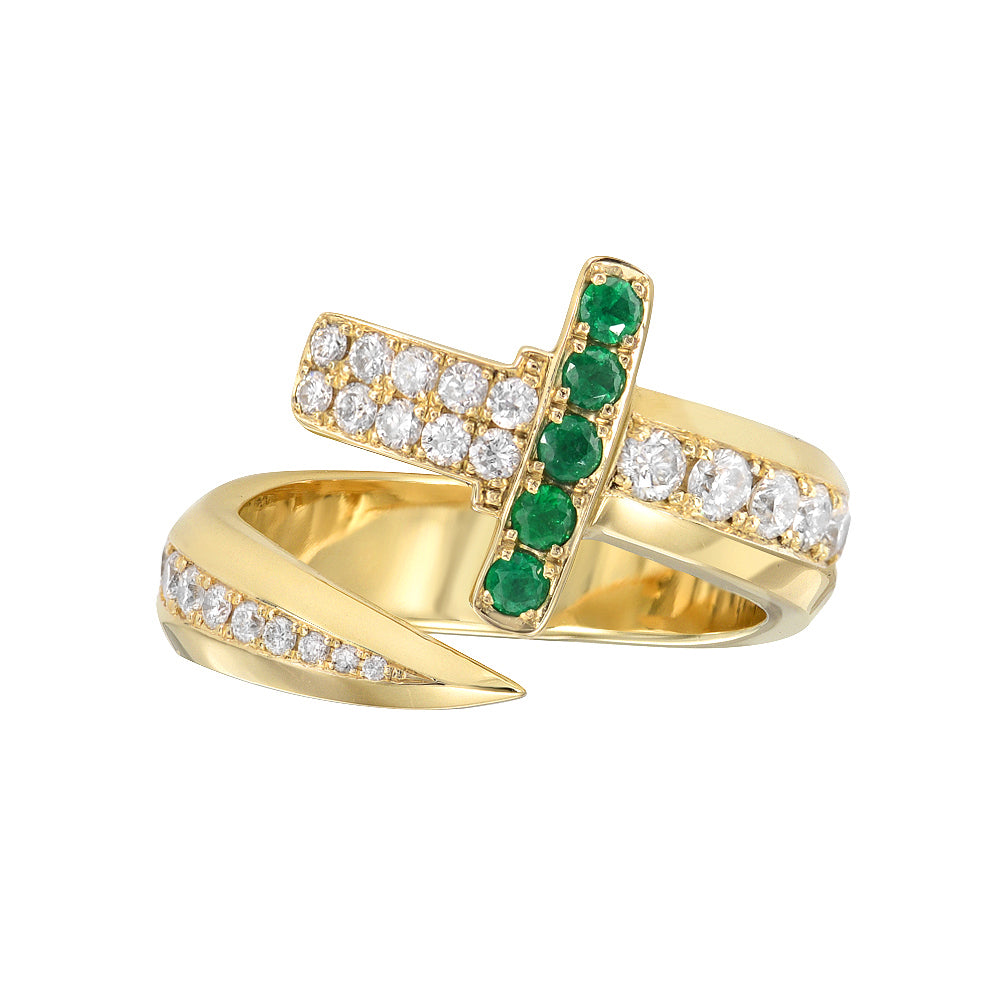 Diamond and Emerald Sword Ring – DRU.