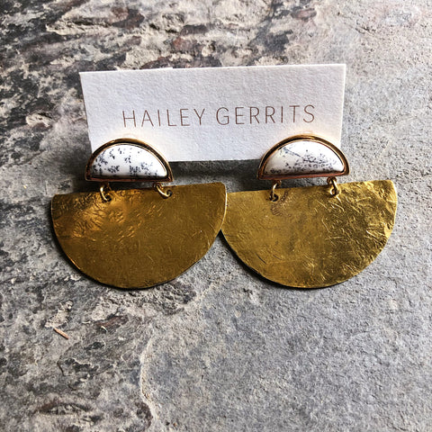 Catmamola // Ceramic Stud Earrings Yellow