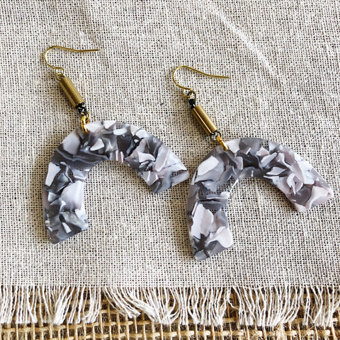 Darlings of Denmark  // Brass Acrylic Earrings