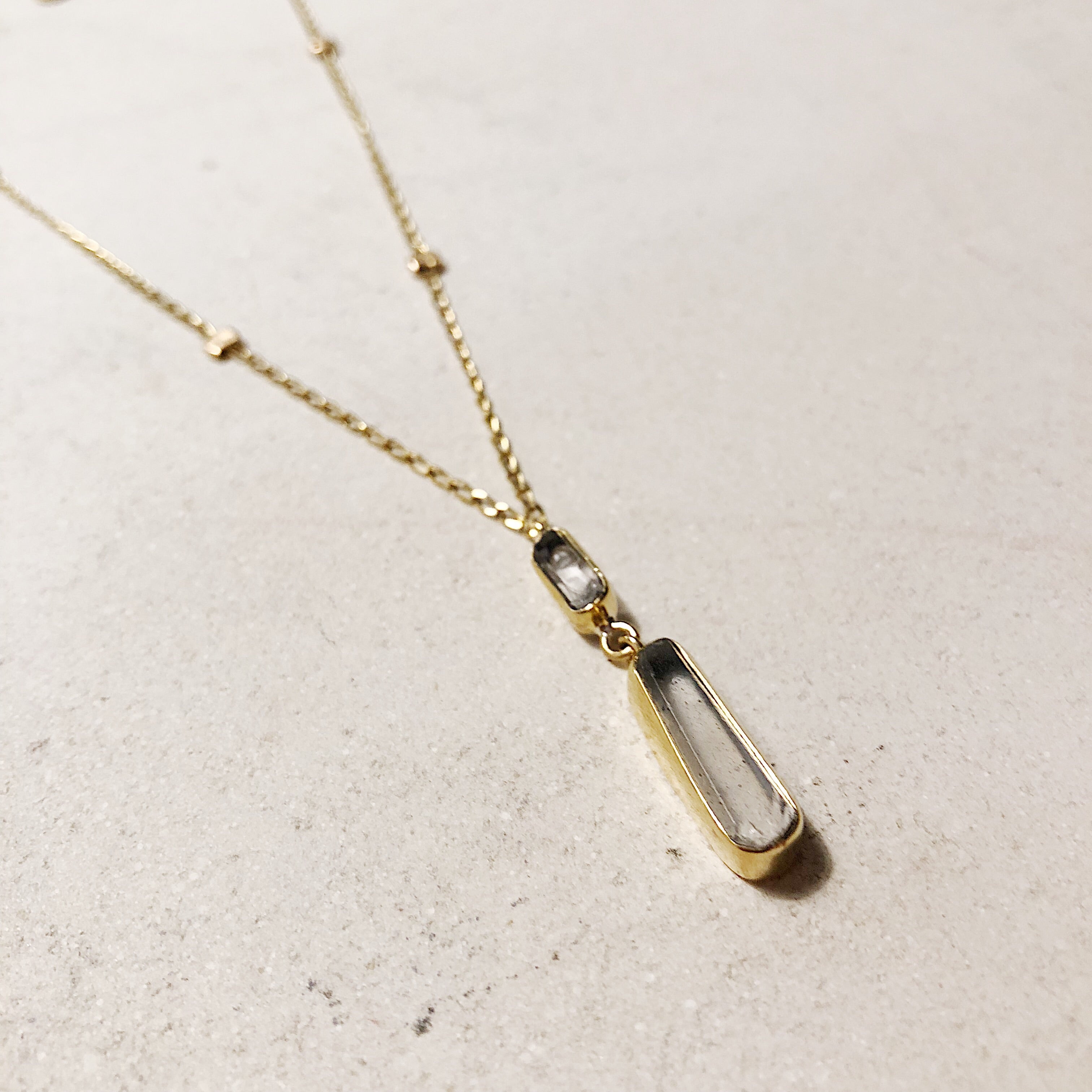 Lissa Bowie // Bronze Dbl Quartz Drop