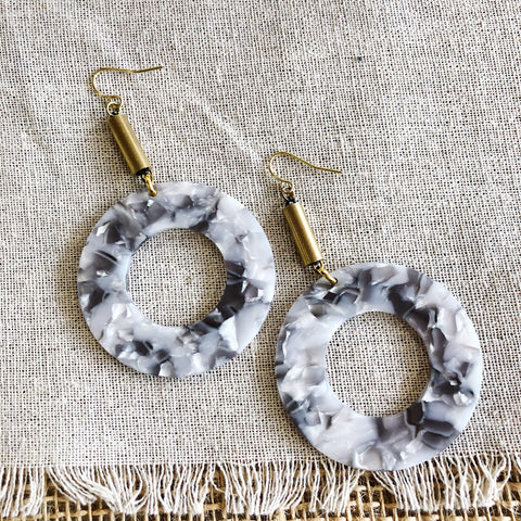 Darlings of Denmark  // Brass Acrylic Earrings