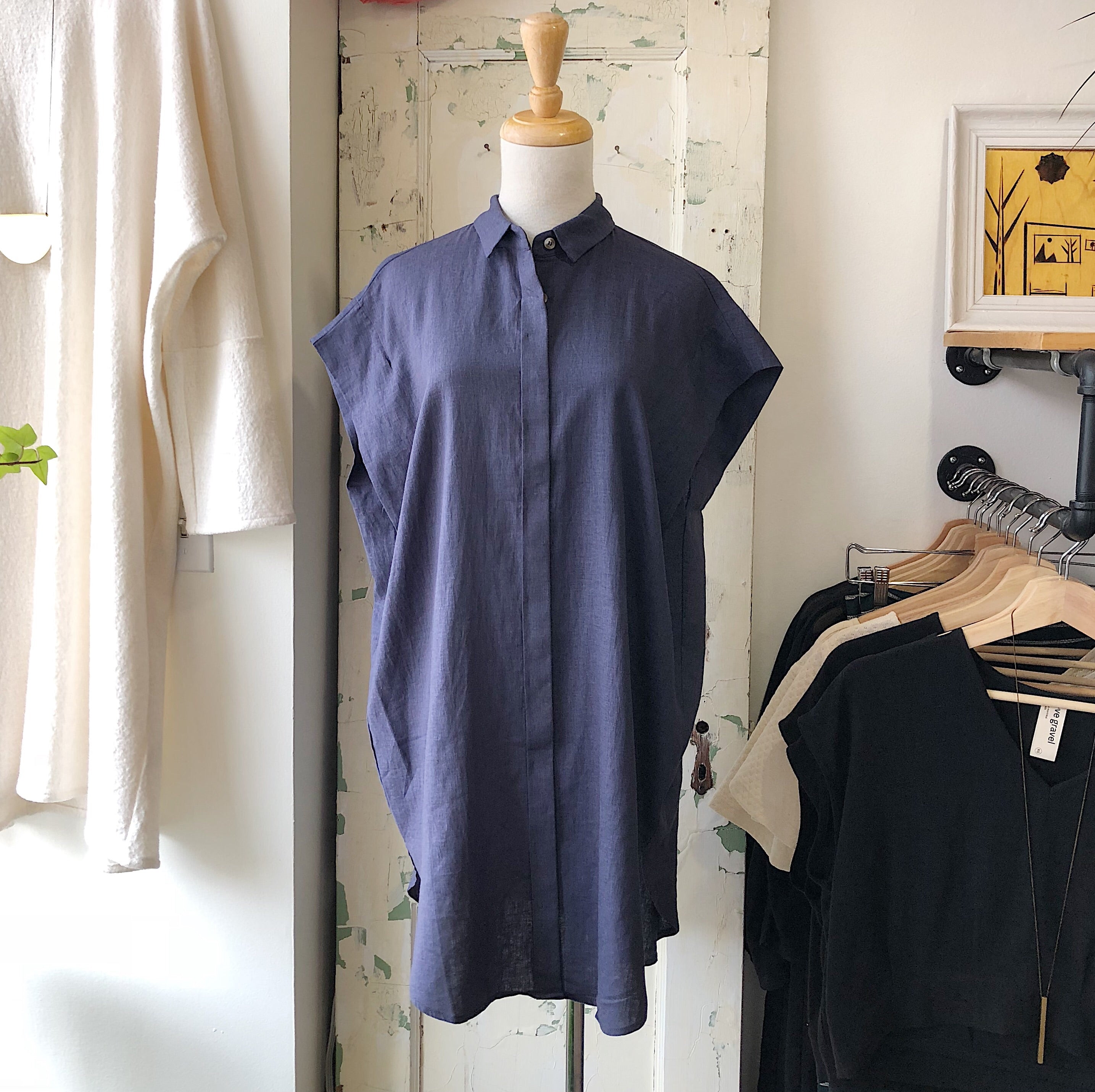 See U Soon // Linen Tunic Shirt Dress