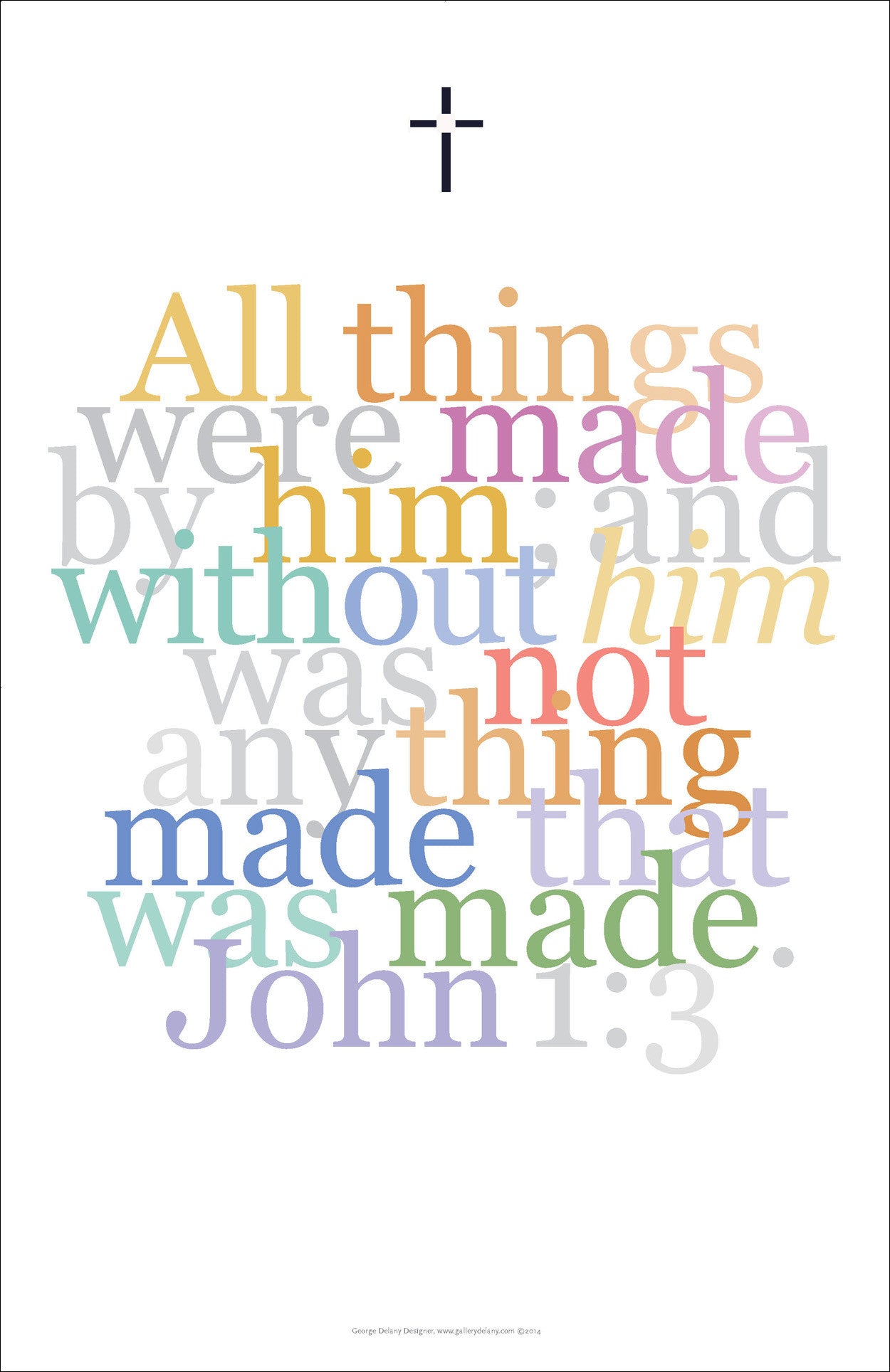 Biblical Digital Art Print #16, John 1:3, "All things were made by him..."