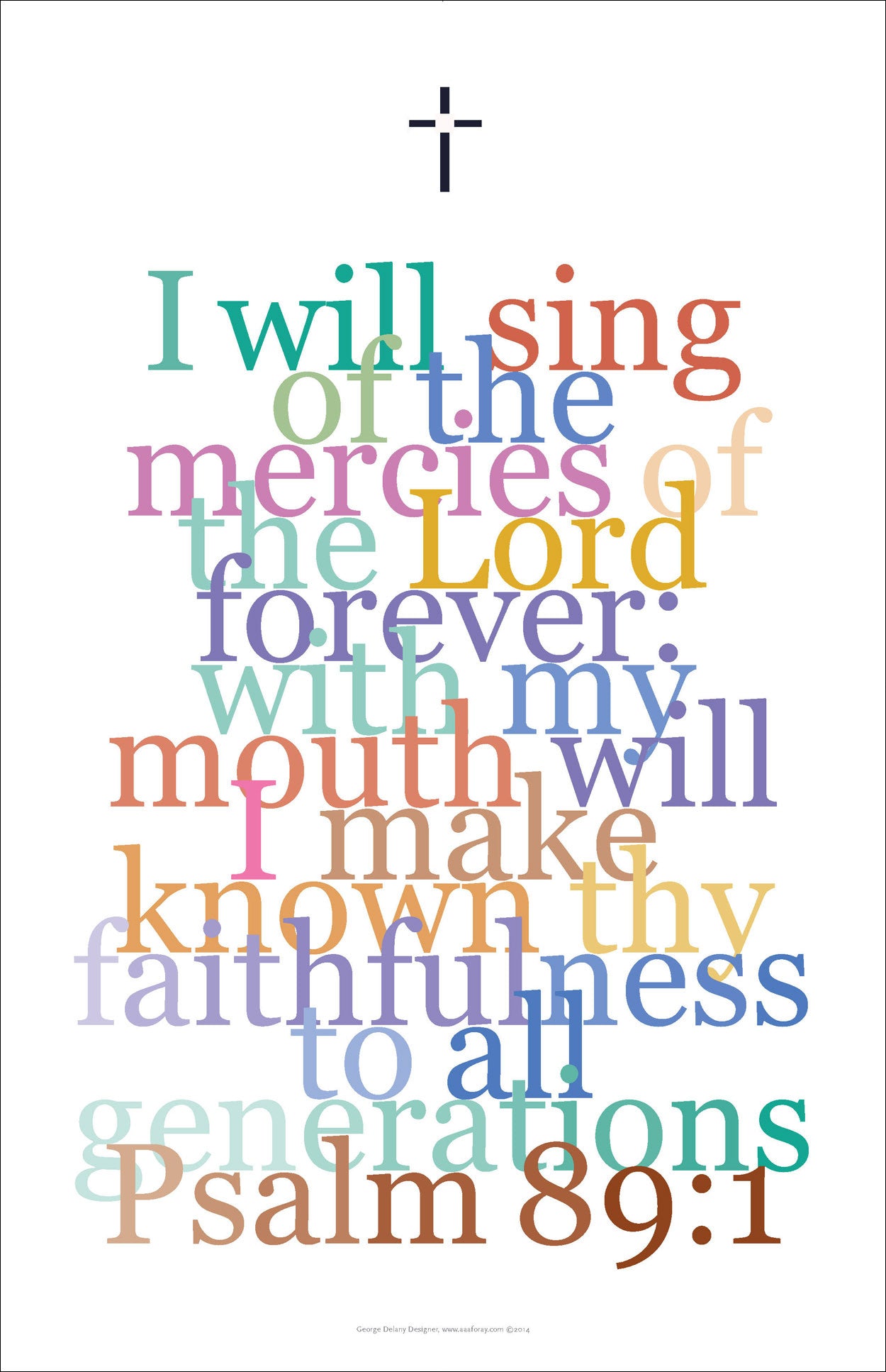 Bible Digital Art Print #39, Psalm 89:1, "I will sing of the mercies of the Lord.."