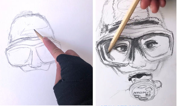 Boosting creativity with a self portrait sketch