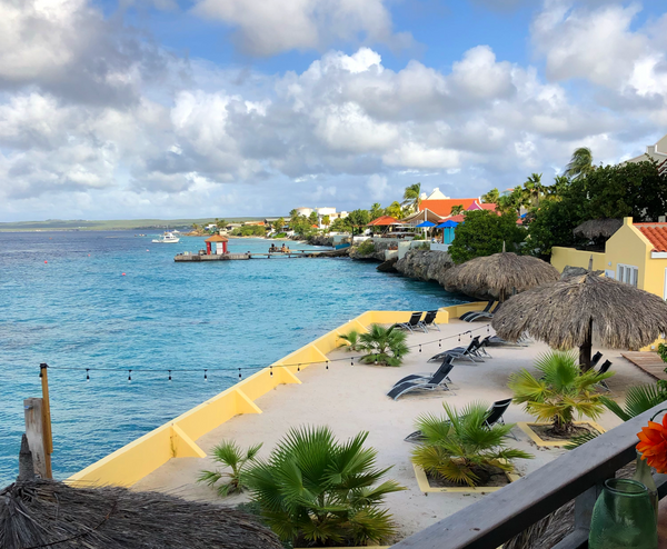 Breakfast view at Buddy Dive Resort in Bonaire