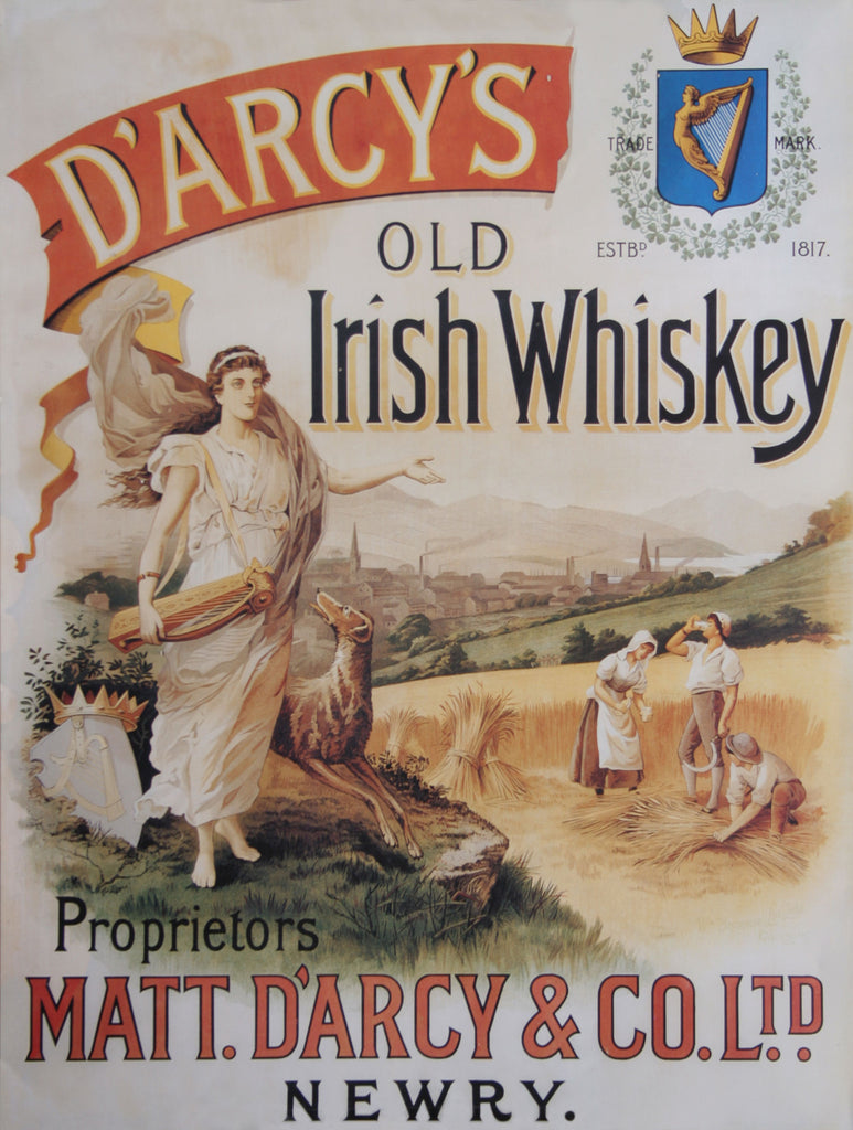 D'Arcy's Old Irish Whiskey Advertisement Poster - Old Irish Posters