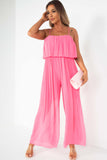 Alyssa Pink Pleated Jumpsuit