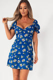 Cherry Blue Daisy Print Dress