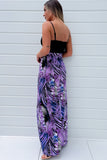 Girl In Mind Farah Purple Palm Print Dress