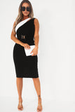 Girl In Mind Sophia Monochrome Belted Dress