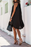Kara Black Plisse Dress