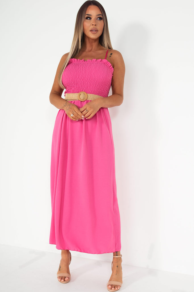 Nariyah Pink Belted Dress