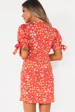 Peggy Red Floral Dress