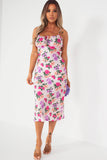 Rover Pink Floral Midi Dress