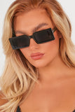 Black Rectangle Frame Sunglasses