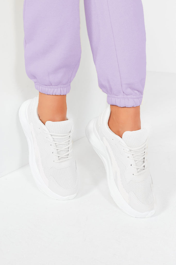 Parker White Chunky Trainers