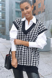 Kiki Black Houndstooth Oversized Pullover