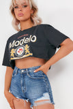 Alana Black 'Modelo' Crop T-shirt