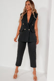 Alayna Black Sleeveless Blazer Co-Ord