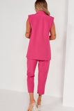 Alayna Fuschia Sleeveless Blazer Co-Ord