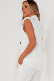 Alayna White Sleeveless Suit Co-Ord
