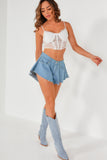 Allie Blue Denim Floaty Shorts