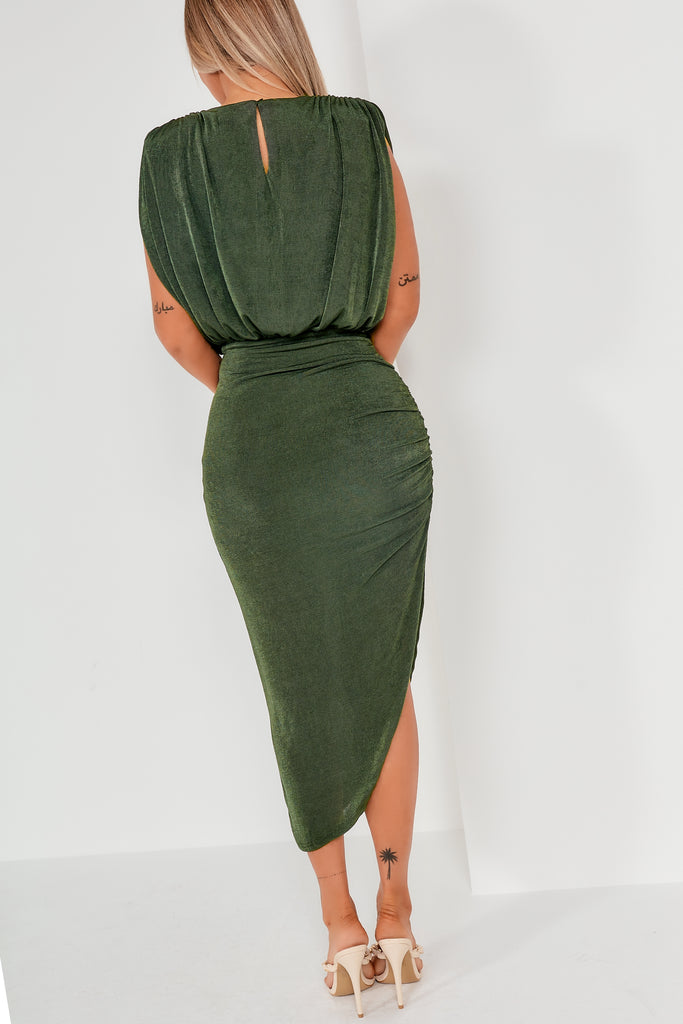 Alyse Green Shimmer Maxi Dress