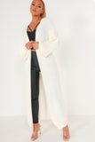 Amanza Cream Chunky Knit Maxi Cardigan