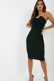 Amber Green Knot Front Strapless Dress (4294695354434)