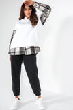 Anna White 2 in 1 Check Hoodie