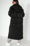 Aoife Black Longline Padded Coat