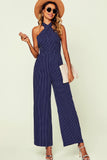 Arielle Navy Polka Dot Jumpsuit