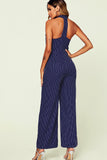 Arielle Navy Polka Dot Jumpsuit