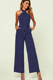 Arielle Navy Polka Dot Jumpsuit