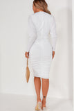 AX Paris Lia Cream Wrap Top Midi Dress